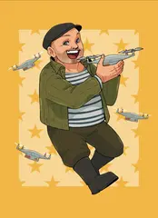 Открытка "Кибердеревня. Николай и коптеры"