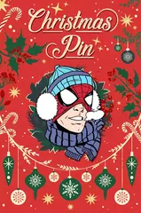 Металлический пин "Christmas Spider-Man"
