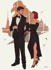 Открытка "Гром и Пчёлкина: Выход в свет"