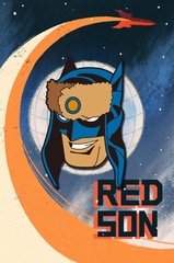 Металлический пин "Red Son Batman"