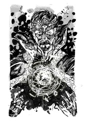Открытка "Doctor Strange: Black & White"