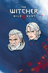 Металлический пин "Witcher: Geralt & Ciri"
