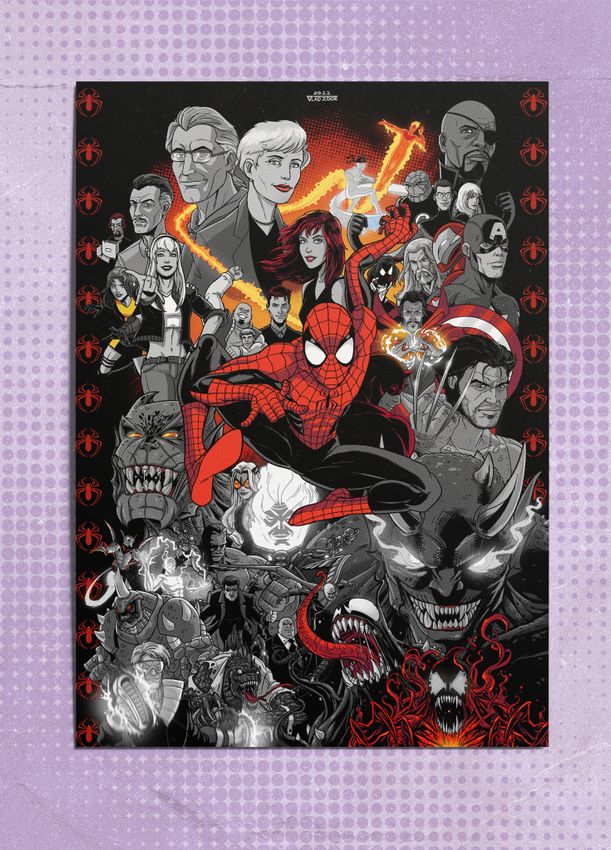Открытка "Ultimate Spider-Man Tribute: Black & White & Red" Открытка "Ultimate Spider-Man Tribute: Black & White & Red"