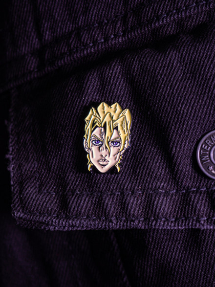 Металлический пин "JoJo Golden Wind Fugo"