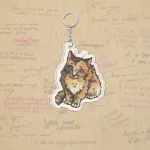 Акриловый брелок "Зелёная Лампочка. Котечка"