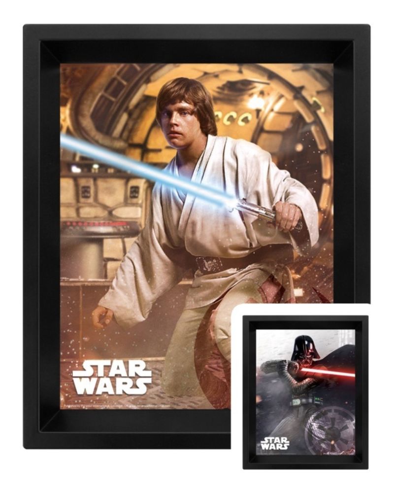 Лицензионный 3D постер в рамке Star Wars (Vader Vs Skywalker)