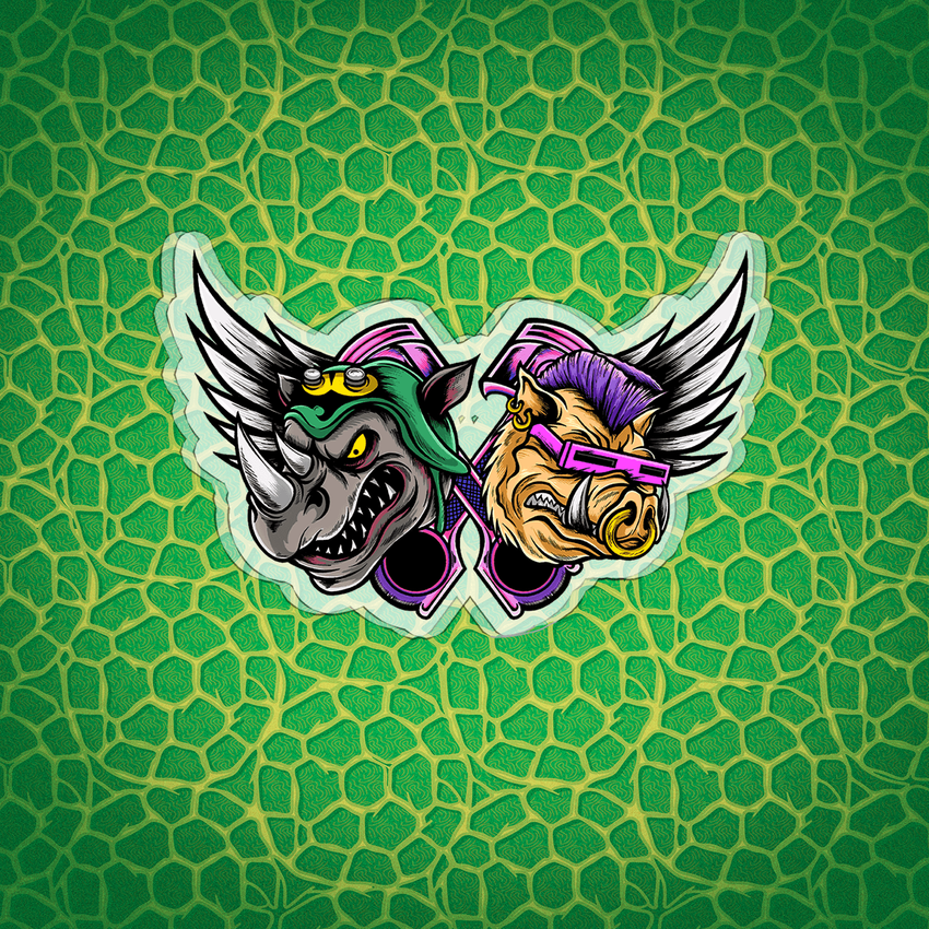 Акриловая фигурка "TMNT 1987: Bebop and Rocksteady" Акриловая фигурка "TMNT 1987: Bebop and Rocksteady"