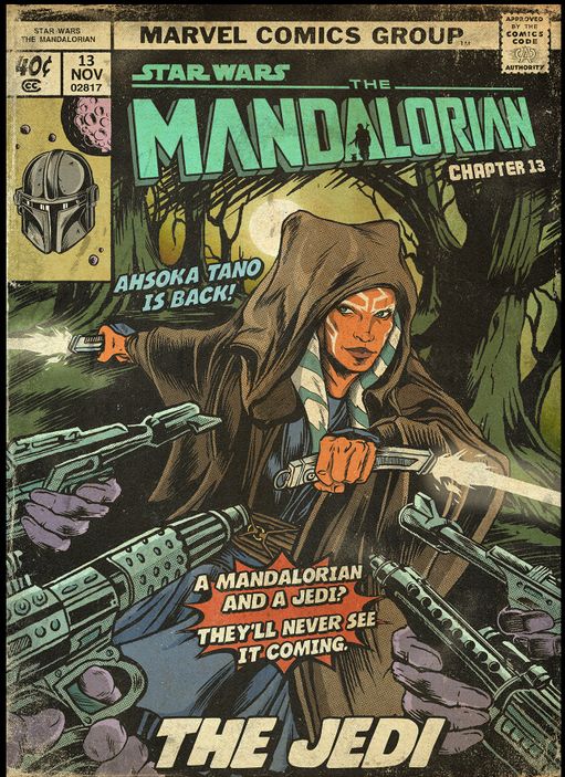 Постер  &quot;Star Wars: Mandalorian. Chapter 13 &quot;The Jedi&quot;