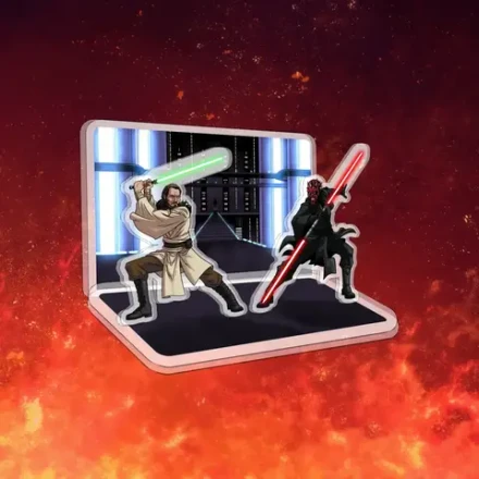 Составной акриловый стенд "Star Wars. Duels. Qui-Gon Jinn vs Darth Maul"