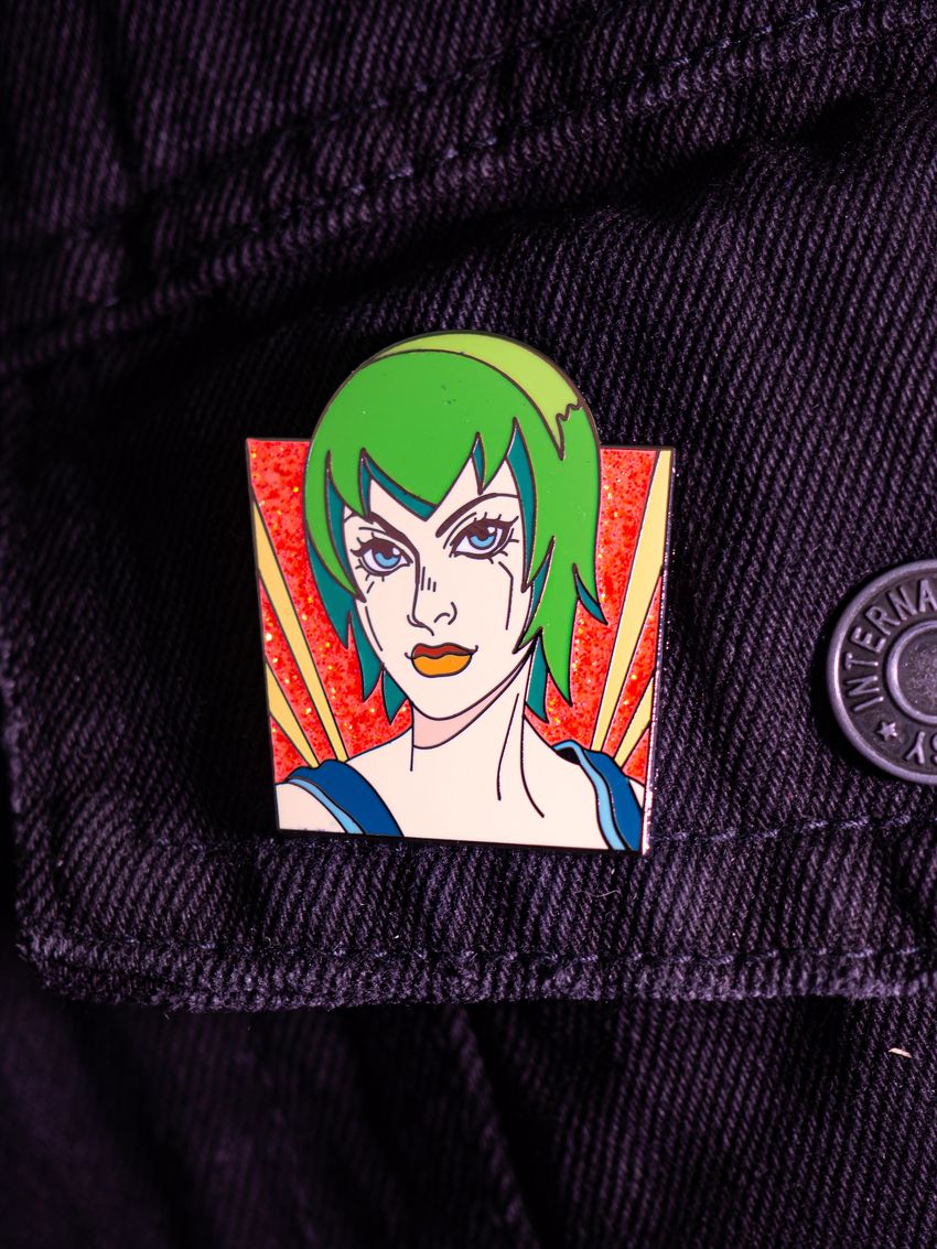 Металлический пин "JoJo Stone Ocean Foo Fighters"