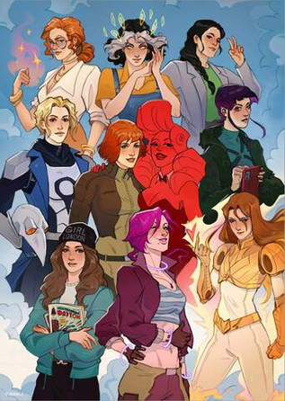 Открытка “Героини BUBBLE”