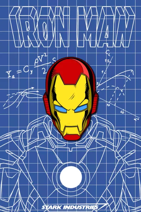 Металлический пин &quot;Iron Man Retro&quot;