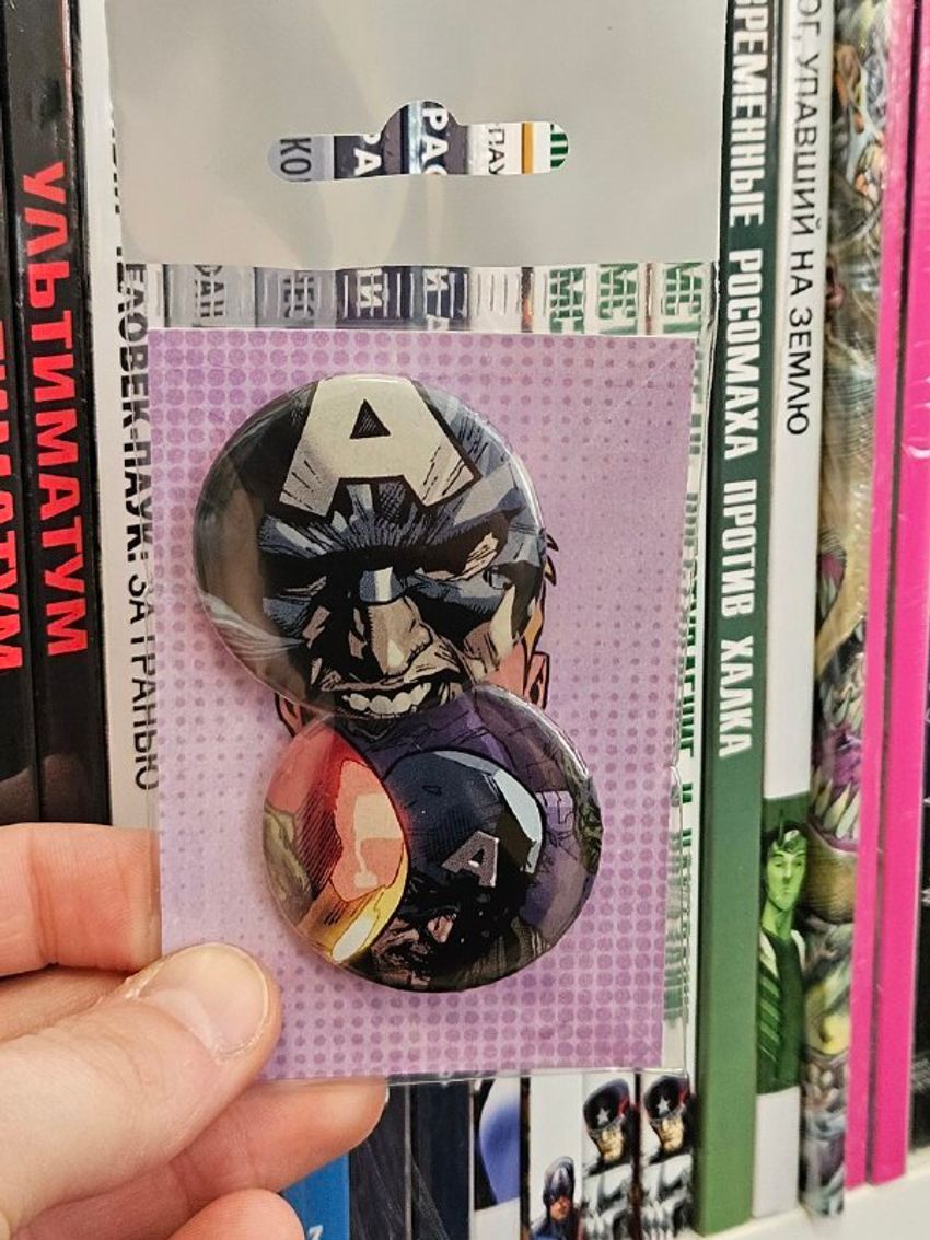 Набор значков из комикса Civil War (2015) Secret Wars #5