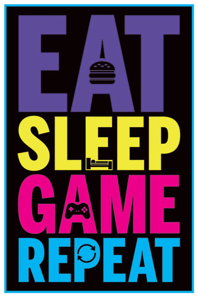 Лицензионный постер (294) Eat, Sleep, Game, Repeat (Gaming)