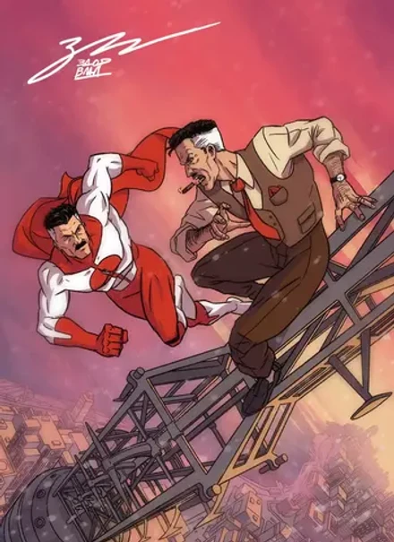 Открытка "Omni-Man vs Jameson" (11000 баллов)