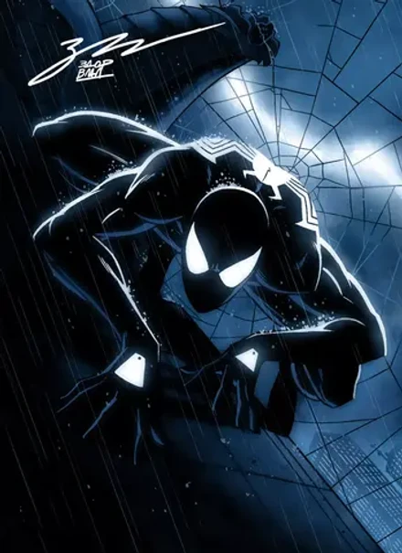 Открытка "Spider-Man Black"