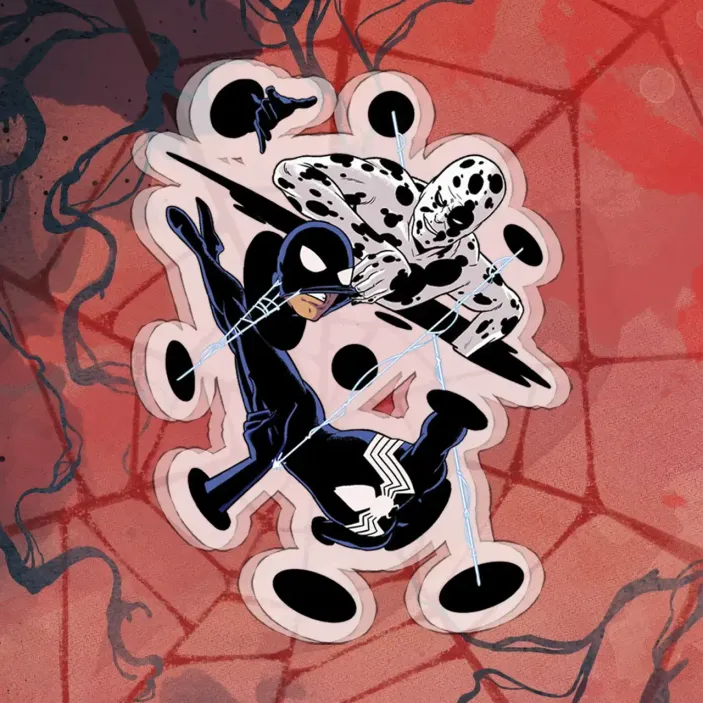Акриловый стенд &quot;Symbiote Spider-Man vs Spot&quot; (Black Suit)