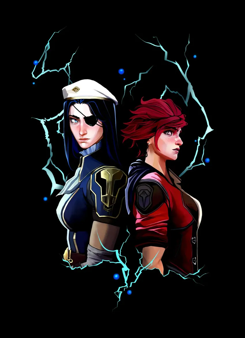Открытка "Arcane: Vi and Caitlyn"