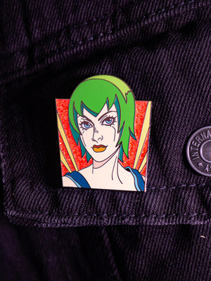 Металлический пин "JoJo Stone Ocean Foo Fighters"