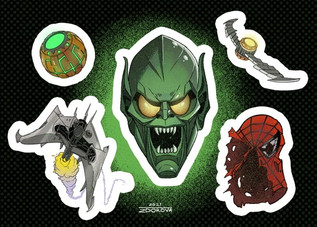 Авторский стикерпак "Зелёный Гоблин"