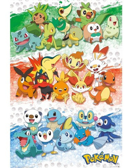 Лицензионный постер (431) "POKEMON First Partners"