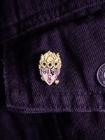 Металлический пин "JoJo Golden Wind Giorno"