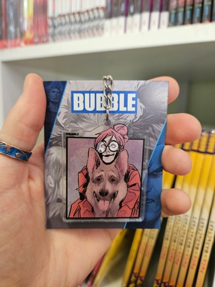 Акриловый брелок "Игорь Гром: Уля и Мухтар"