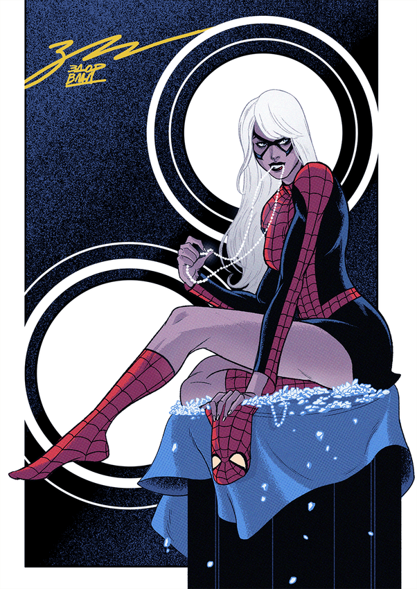 Открытка &quot;Black Cat Spider Suit&quot; (41300 баллов)