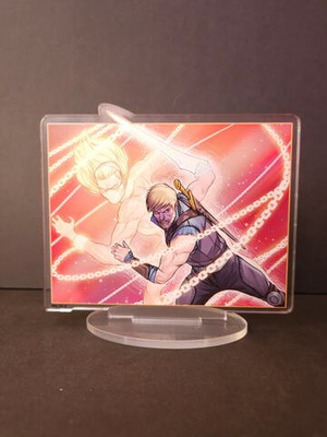 Акриловый стенд "Мироходцы: Андрей Радов и Яра"