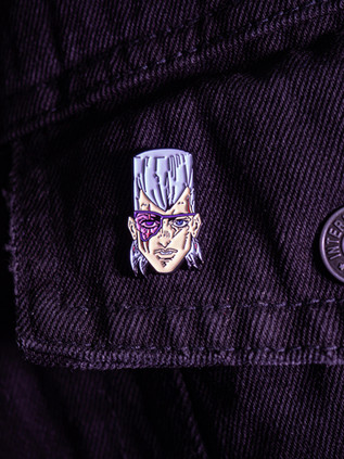 Металлический пин "JoJo Golden Wind Polnareff"