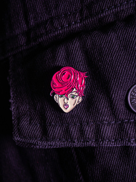 Металлический пин "JoJo Golden Wind Trish"