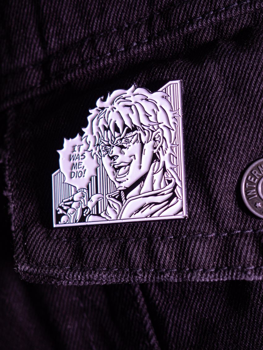 Металлический пин "JoJo It Was Me, Dio!"