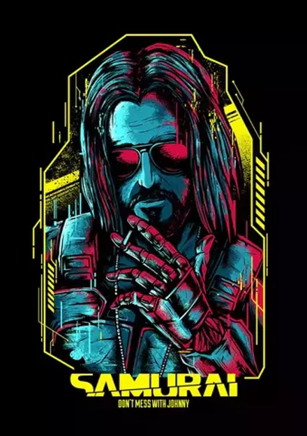 Открытка "Cyberpunk 2077: Samurai"