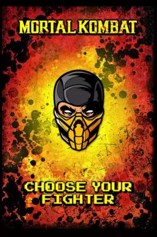 Металлический пин "Mortal Kombat: Scorpion"