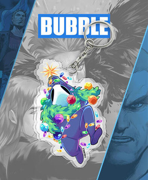 Акриловый брелок "Тенюшка новогодняя"