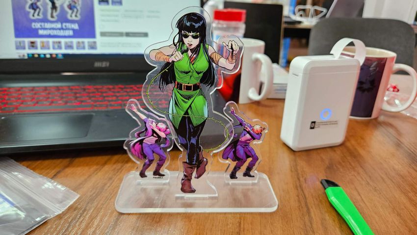 Акриловый стенд "Мироходцы зажигают" (Составной)