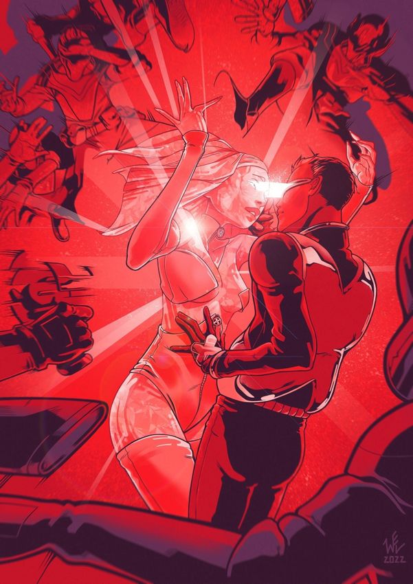 Открытка &quot;Cyclops &amp; Emma Frost&quot;