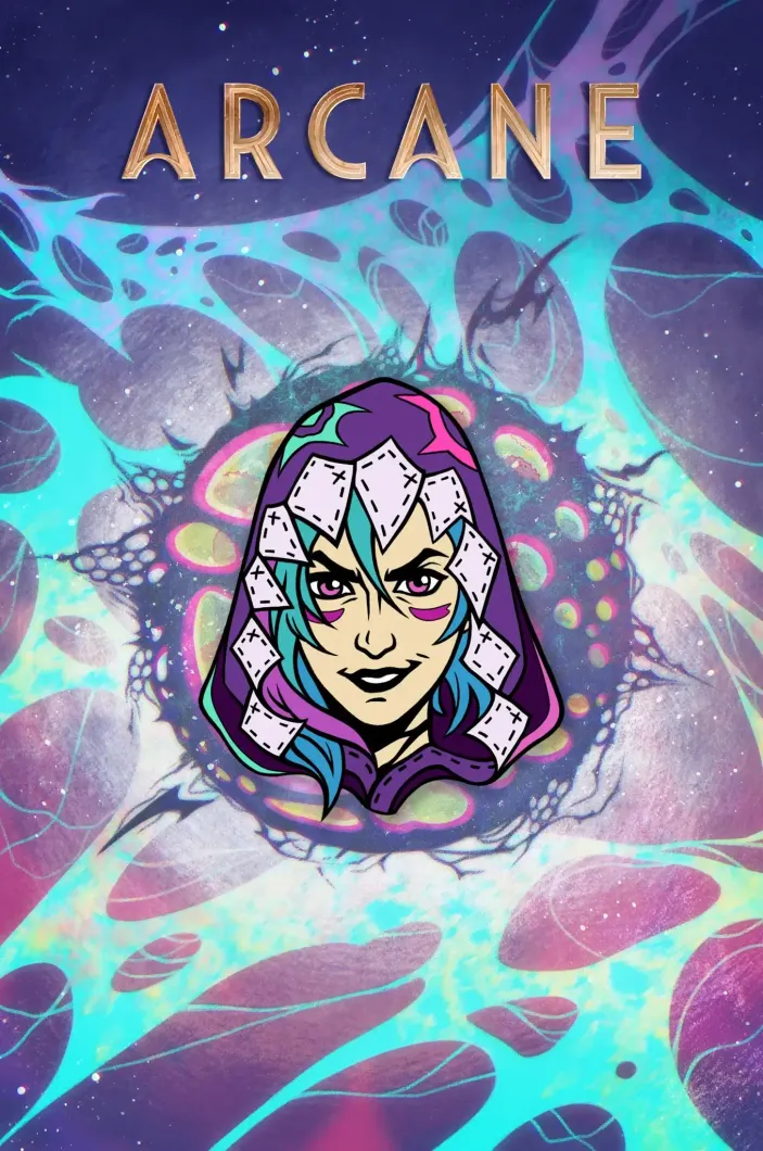 Металлический пин "Arcane: Prodigy Jinx"