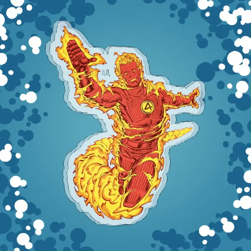 Акриловый стенд "F4: Johnny Storm/Human Torch" Акриловый стенд "F4: Johnny Storm/Human Torch"