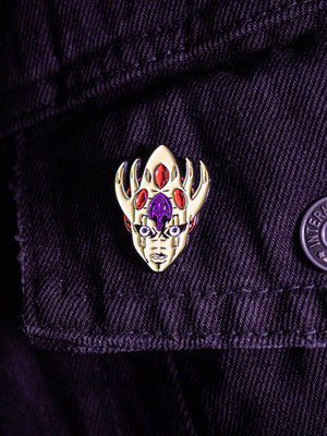 Металлический пин "JoJo Golden Wind Golden Experience"