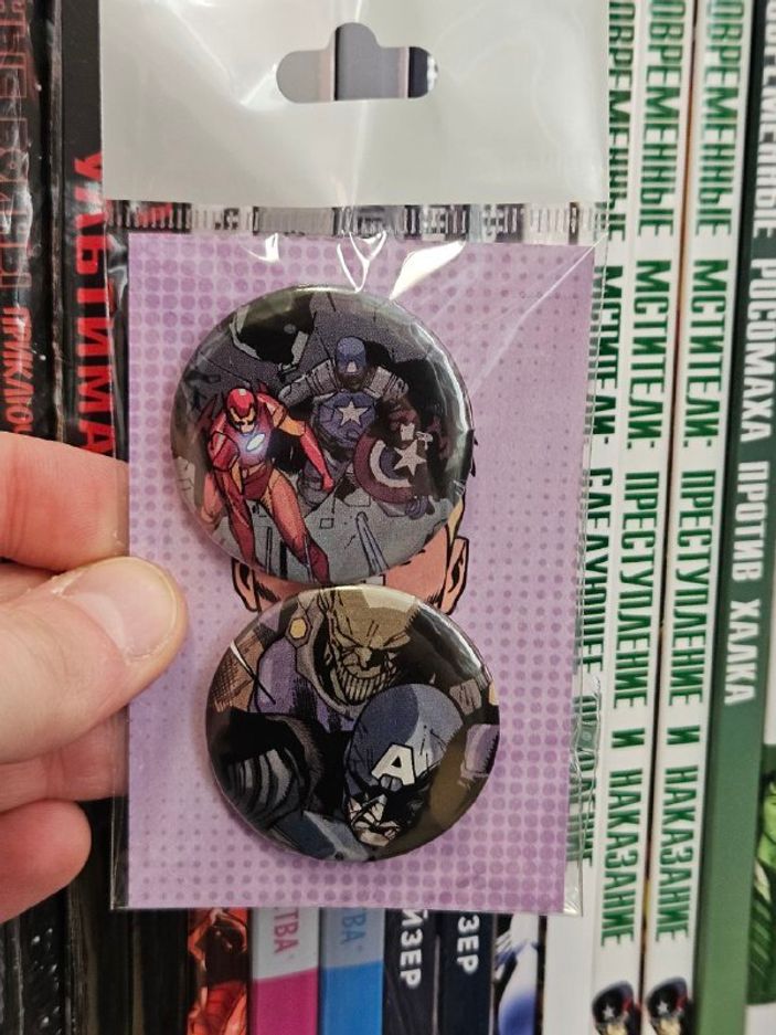 Набор значков из комикса Civil War (2015) Secret Wars #5