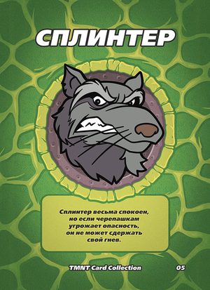 Коллекционная карточка "TMNT Splinter"