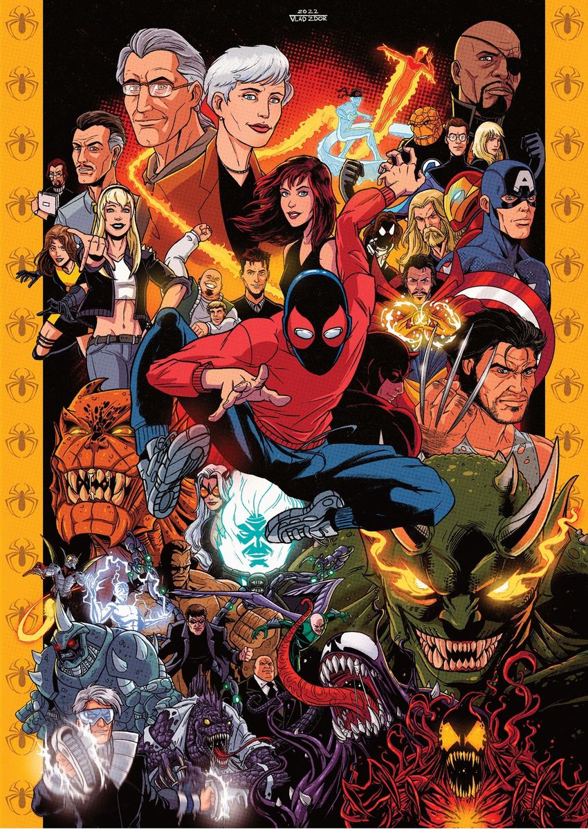 Постер "Ultimate Spider-Man Tribute" двусторонний
