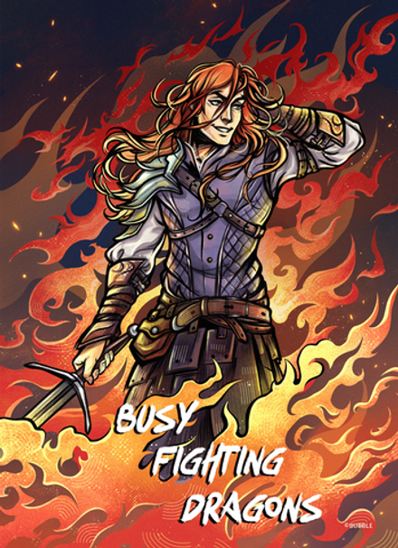 Открытка “Разумовский: Busy Fighting Dragons”