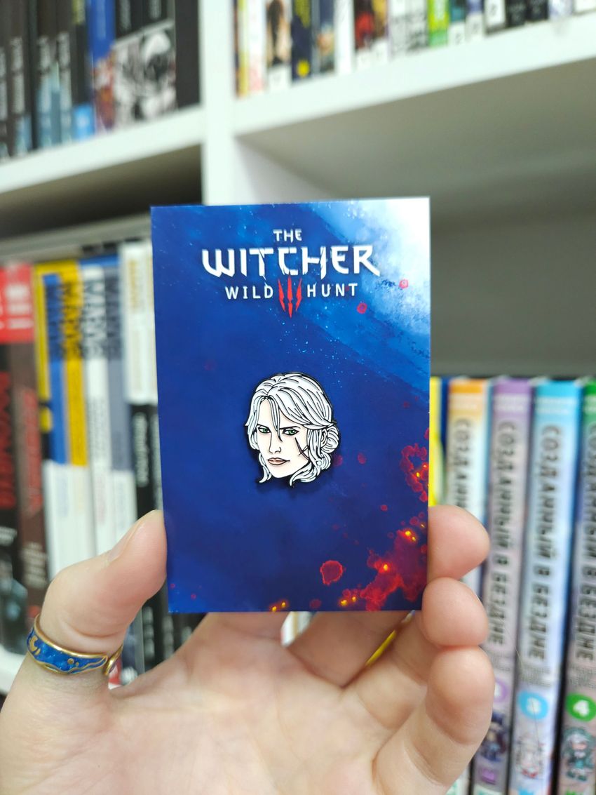 Металлический пин "Witcher: Geralt & Ciri"