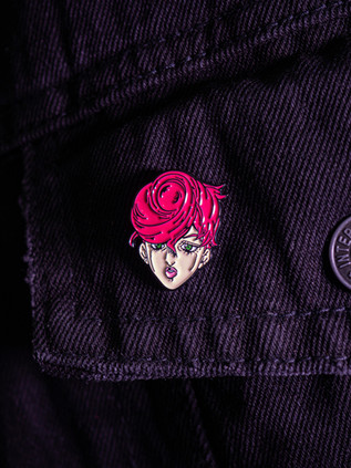 Металлический пин "JoJo Golden Wind Trish"