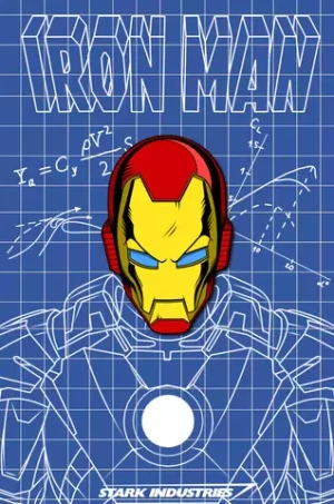 Металлический пин "Iron Man Retro"