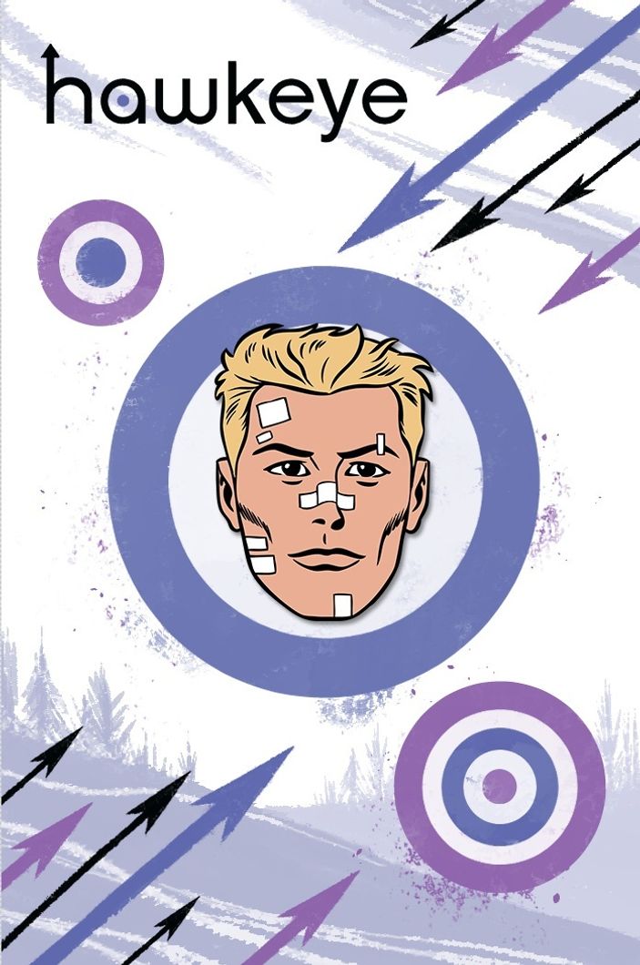 Металлический пин "Hawkeye Clint Barton"