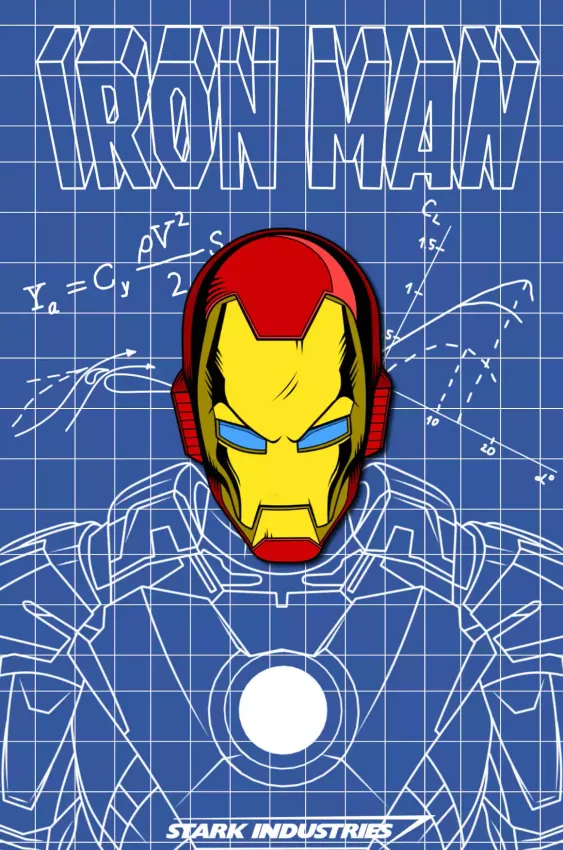 Металлический пин "Iron Man Retro" Металлический пин "Iron Man Retro"