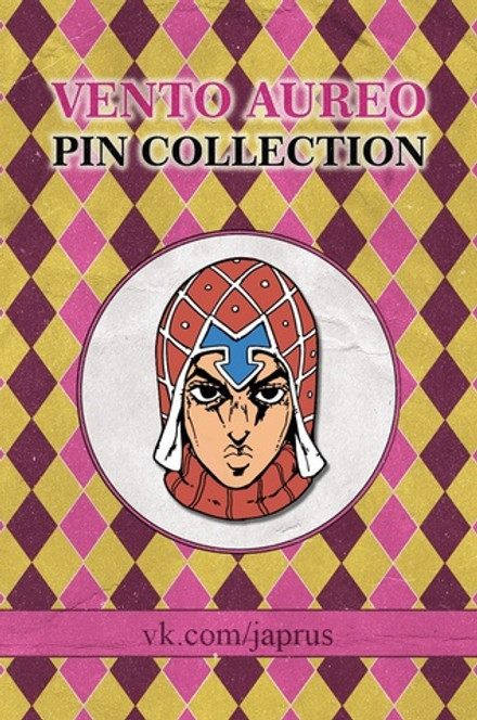 Металлический пин "JoJo Golden Wind Mista"